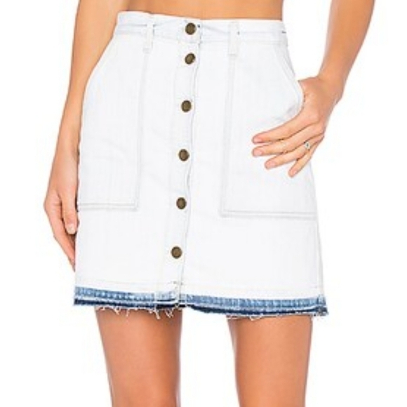 Current Elliott Naval Jean Light Blue Denim Skirt NWT Size 28 - Picture 1 of 8